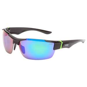Jaxon polarizált napszemüveg fekete kerettel és kék tükröződő lencsékkel - Férfi napszemüveg