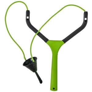 Sensas versenycsúzli, zöld és fekete színben, etetőcsészével - Csúzli & etetőrakéta