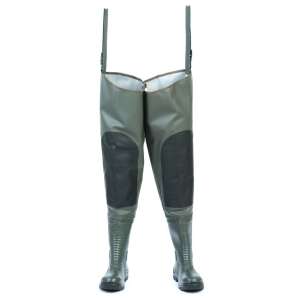 Jaxon Prestige Plus gumicsizma, zöld gumicsizma fekete térdvédőkkel - Gumicsizma