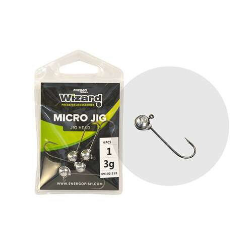 Energo Wizard Micro Jig Jig Head, 4 darab, 1g - Horog, forgó és kapocs