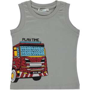 Civil Tűzoltóautós grafit kisfiú  trikó  (Méret 104-110) 94251343 Gyerek trikók, atléták