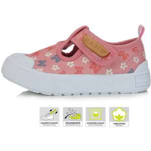 D.D.Step Pillangós rózsaszín baba vászoncipő (Méret 21) 94251594 Puhatalpú cipők, kocsicipők