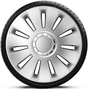 Silverstone Pro 16-inch hubcap for car wheel, silver finish - Silverstone