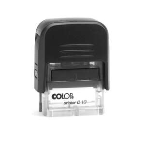 Bélyegző C10 Printer Colop átlátszó,fekete ház/fekete párna 94263868 