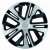 16 inch Raven Ring Mix wheel cover, black and silver, single piece