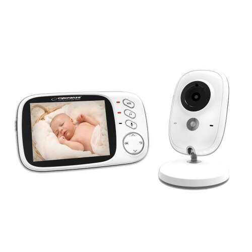 Esperanza Jacob Baby Monitor 3,2" LCD kijelzovel, fehér