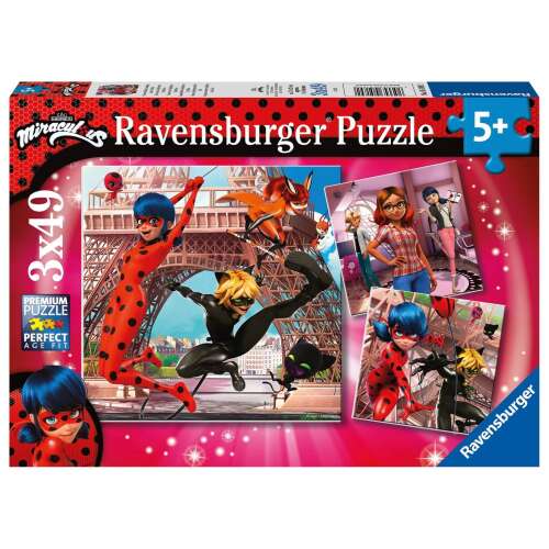 Ravensburger Puzzle - Miraculous, Ladybug & Cat Noir 3x49 pieces