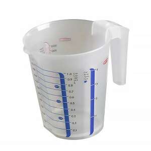 Enger 1 Literes Mérőkancsó Fogantyúval, Átlátszó Műanyag, 12 x 13 cm - Kancsó
