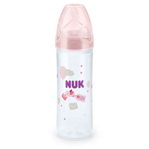 Baba cumisüveg NUK LOVE 250 ml, 6-18 h rózsaszín