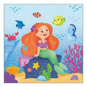 Cuki sellő designnal ellátott papírszalvéták, tökéletesek partikhoz és különleges alkalmakhoz. - Háztartási papírtermék