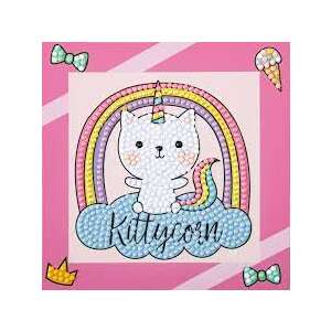 Pictură cu diamante Diamond Dotz QuickDotz Cameo Kittycorn - Jocuri si jucarii creative
