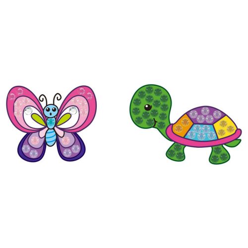 Diamond Dotz: Big Dotz set de creat autocolante, 2 buc. - fluture și țestoasă