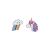 Diamond Dotz unicorn and rainbow cloud stickers on white background, craft supplies