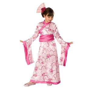 Pink Asian Princess Costume for Girls, 80-92 cm, 1-2 years old - OEM
