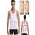 White men's slimming tank top, body shaper, breathable fabric, comfortable, size S, before and after effect