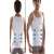 White men's slimming tank top, body shaper, breathable fabric, comfortable, size S, back and front view