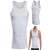 White men's slimming tank top, body shaper, breathable fabric, comfortable, size S, front and side view