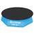 Husa de piscină rotundă Bestway Flowclear, diametru 240 cm, neagră, pe o piscină albastră