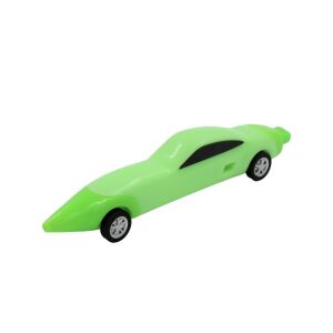 Angled view of green race car pen - Pen