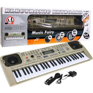 Music Fairy MQ-807 USB 54 billentyűs elektromos billentyűzet mikrofonnal, hangszórókkal és MP3 lejátszóval - Ramiz