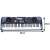 Sound Master 61-key electronic keyboard with microphone and USB input, dimensions