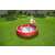Bestway inflatable pool for kids, red, 102 cm, in use in a backyard