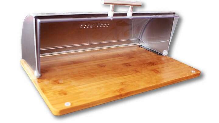 Bamboo Bread Bin with Decorative Cover