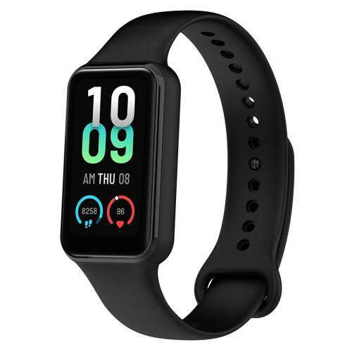 Fekete szilikon szíj Xiaomi Amazfit Band 7 okosórahoz