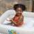 A child playing in the Bestway inflatable pool