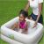 Bestway inflatable baby bathtub in use, square white tub for infants