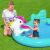 Mother and child playing ring toss on Bestway Unicorn Inflatable Play Center