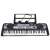 61-key electronic keyboard with microphone, music stand, and built-in speakers