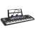 61-key electronic keyboard with microphone, music stand, and built-in speakers