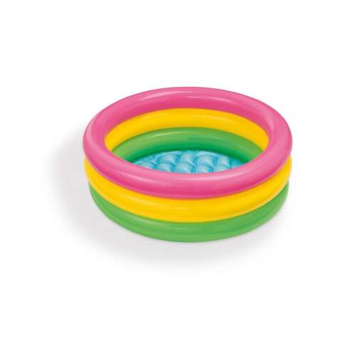 Intex Sunset Glow inflatable baby pool, pink, yellow, green, 61 x 22 x 15 cm