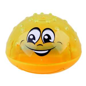 Yellow bath toy with a smiley face, water fountain, LED lights, for kids - Bath Toy