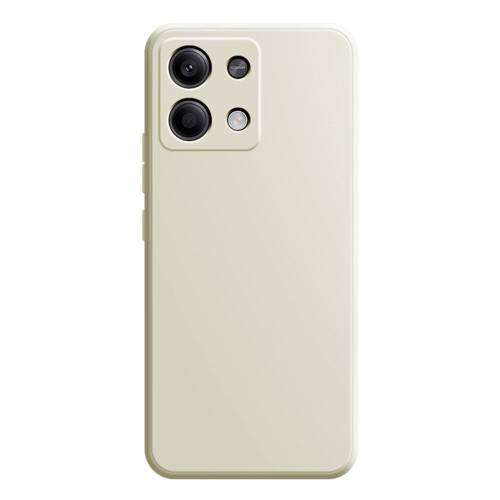 Xiaomi Redmi Note 13 5G / Note 13 5G (China) szilikon tok, törtfehér, kameravédelem, mikroszálas bélés - Telefontok