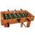 Csocsóasztal Retro foosball table close-up, green playing field, wooden frame, black handles