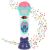 Kaichi pink karaoke microphone toy for kids with musical notes background