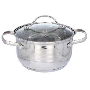 1,5 litrový hrniec Cookline z nehrdzavejúcej ocele so skleneným vekom - Nádoby na varenie a pečenie