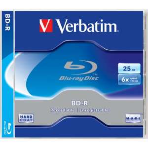 BD-R BluRay lemez, 25GB, 6x, 1 db, normál tok, VERBATIM 94303106 