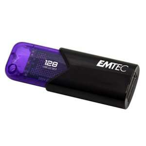 EMTEC B110 Click Easy 128GB USB 3.2 pendrive, fekete-lila - Pendrive