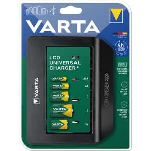 VARTA LCD univerzális töltő AA, AAA, C, D és 9V akkumulátorokhoz - Elem & akkumulátor