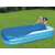 Woman putting Bestway pool cover on rectangular pool