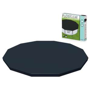 Ochranná plachta pre bazén Bestway, priemer 305 cm, PVC materiál, obsahuje šnúru a drenážne otvory zabraňujúce hromadeniu vody, kompatibilné s bazénmi Steel Pro, bazény Steel Pro MAX, čierne 35482293