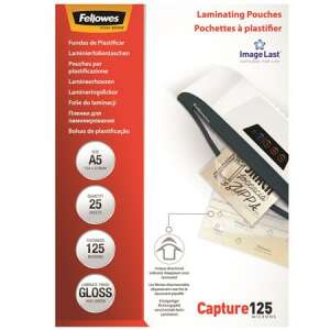 Fellowes Capture 125 mikron A5 fényes lamináló fólia, 25 db - Fellowes