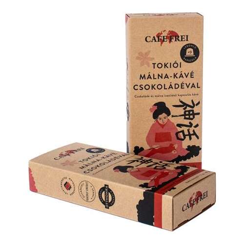 Cafe Frei Tokiói málna-kávé csokoládéval kávékapszulák, 9 db