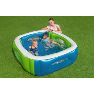 Piscina gonflabilă pătrată pentru copii Bestway cu ferestre, copii care se joacă - Bestway Piscine copii