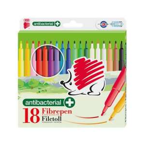 ICO Filctoll 18 darabos antibakteriális filctoll készlet, 1 mm hegyű, vegyes színek - ICO