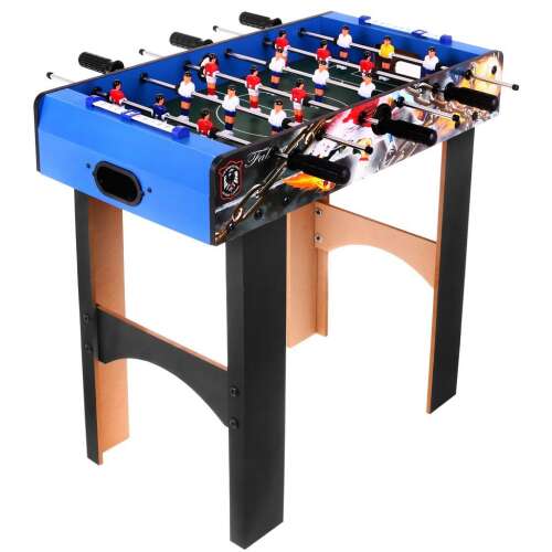 Tabletop football game, foosball table, 69x37x65.5 cm, blue and black, football world cup