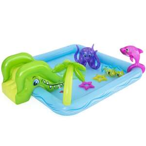 Bestway aufblasbarer Pool mit Rutsche und Meerestier-Spielzeug, 2,39 x 2,06 x 0,86 m - Bestway Kinderbecken & Planschbecken
